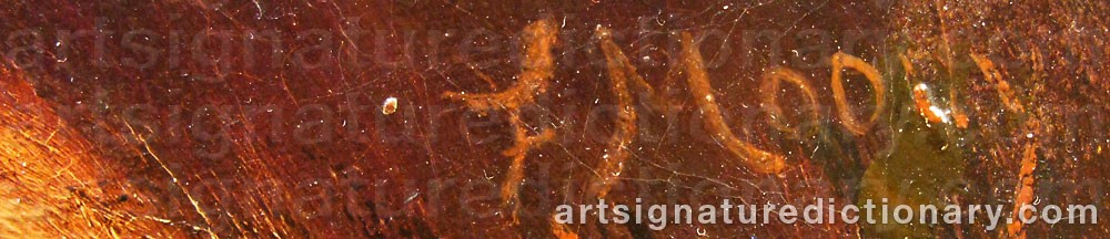 Authentic signature by Fannie MOODY on artwork