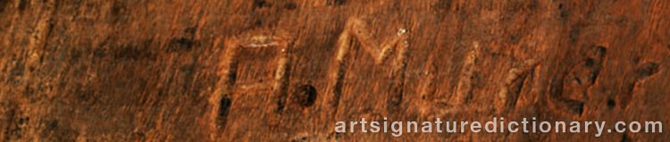 Authentic signature by Augusto MURER on  artwork