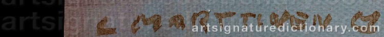 Authentic signature by Lasse MARTTINEN on artwork