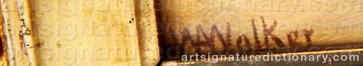 Authentic signature by William Aiken WALKER on Painting/Watercolour artwork