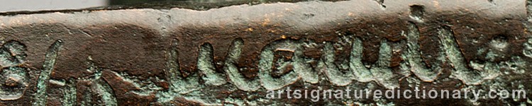 Authentic signature by Peter MANDL on Sculpture artwork
