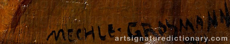 Authentic signature by Hedwig MECHLE-GROSSMANN on  artwork