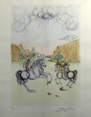 Close-up details showing Salvador DALI signature forgery characteristics