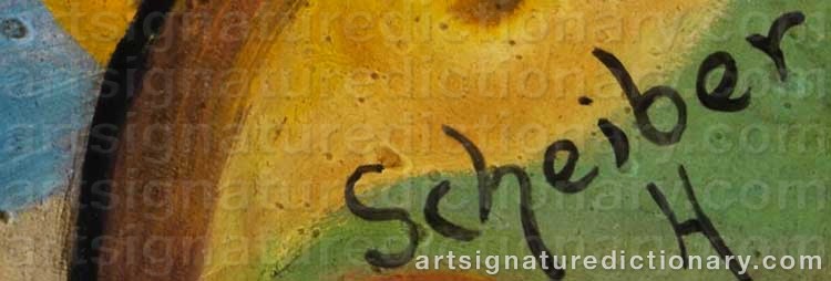 Signature by Hugo SCHEIBER