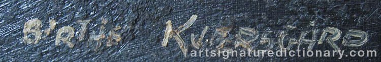 Authentic signature by Birthe KJÆRSGÅRD on  artwork