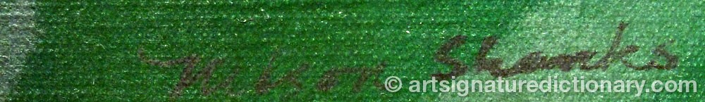 Authentic signature by Nelson SHANKS on  artwork