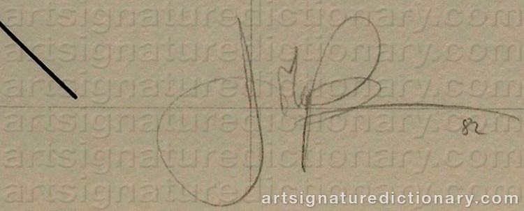 Authentic signature by John PEARSON on Drawing/Graphic/Print artwork