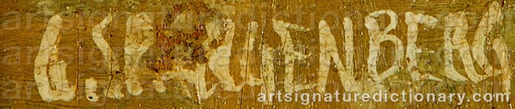 Authentic signature by George SPANGENBERG on Painting/Watercolour artwork