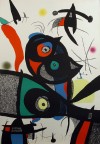 Close-up details showing Joan MIRO signature forgery characteristics