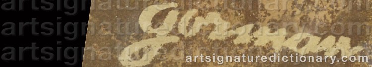 Authentic signature by William D. GORMAN on  artwork