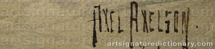 Signature by Axel AXELSON