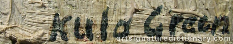 Authentic signature by Kulo GREEN on artwork