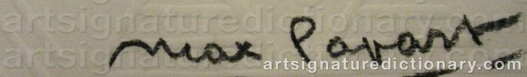 Signature by Max PAPART