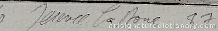 Signature by Terence David La NOUE