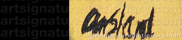 Authentic signature by Anne AARSLAND on  artwork
