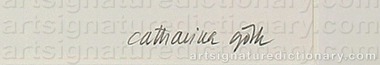 Authentic signature by Catharina GÖTH on  artwork