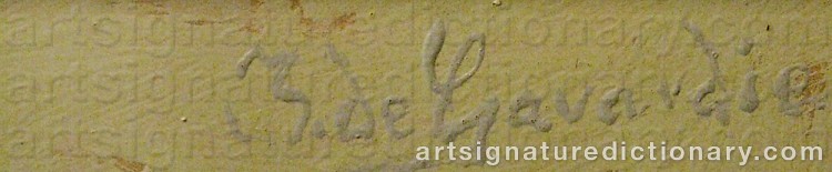 Signature by Jean De GAVARDIE