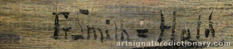 Authentic signature by Frithjof SMITH-HALD on artwork