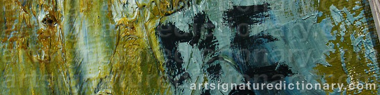 Authentic signature by Marianne ‘Me’ EBELING on artwork
