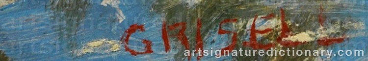 Authentic signature by Susan GRISELL on  artwork