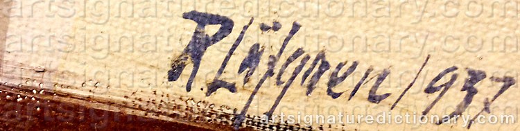 Signature by Robert LÖFGREN