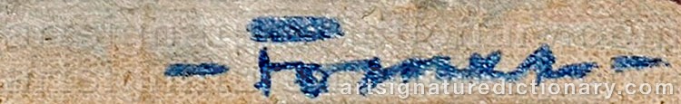 Authentic signature by Sigurd FOSNES on  artwork