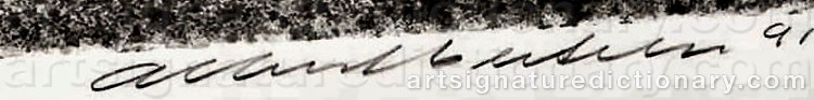 Authentic signature by Albert BERTELSEN on artwork