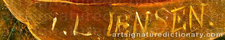 Signature by Johan Laurentz JENSEN