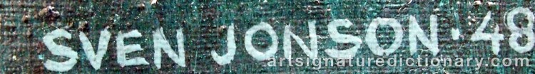Signature by Sven JONSON