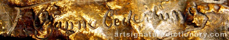Authentic signature by Frédérique CEDERLUND-OZANNE on  artwork