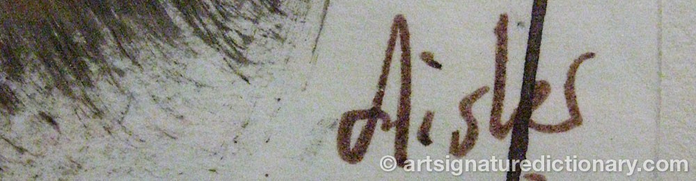 Authentic signature by Martin DIESLER on  artwork