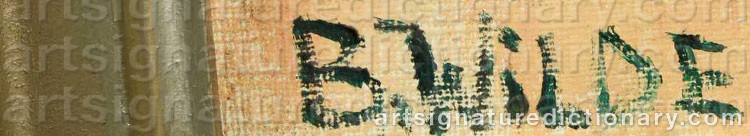 Authentic signature by Björn WILDE on  artwork