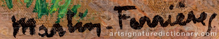 Authentic signature by Jacques MARTIN-FERRIÈRES on Painting/Watercolour artwork