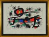 Close-up details showing Joan MIRO signature forgery characteristics