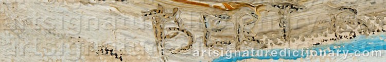 Authentic signature by Bert BAUM on  artwork