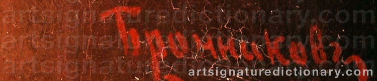 Signature by Fjodor Andrejevitj BRONNIKOV