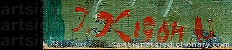 Authentic signature by Irene ‘K:son’ ULLBERG on Painting/Watercolour artwork