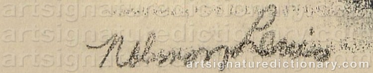 Authentic signature by Norman Wilfred LEWIS on  artwork