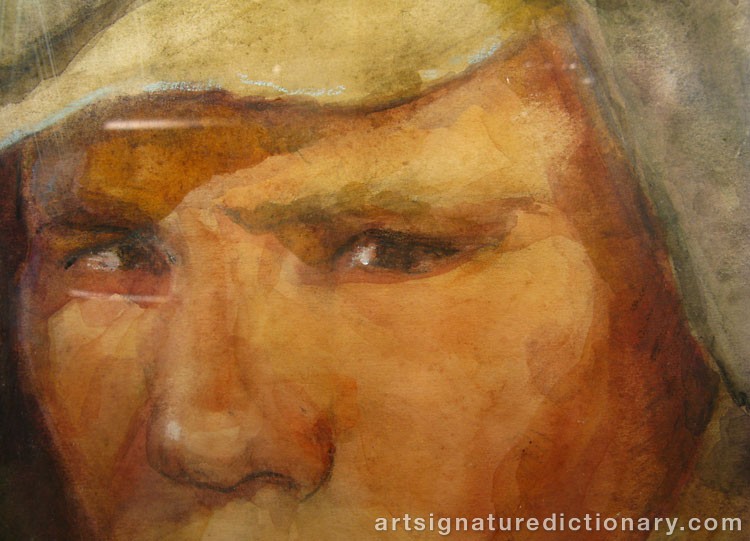 Close-up details showing Ilya Efimovich REPIN signature forgery characteristics