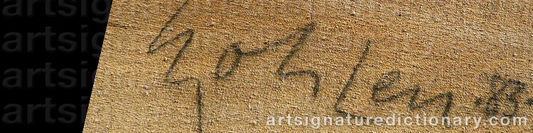 Authentic signature by Hein BOHLEN on  artwork