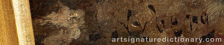 Authentic signature by Ivar Julius NYBERG on artwork