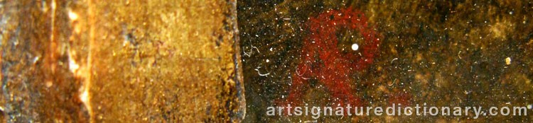 Authentic signature by August PIEPENHAGEN on  artwork