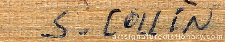 Authentic signature by Sture COLLIN on  artwork