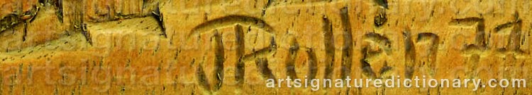 Authentic signature by Jard ROLLÉN on  artwork