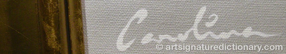 Authentic signature by Carolina ALOTUS on artwork
