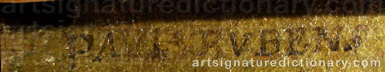 Forged signature of Peter Paul RUBENS