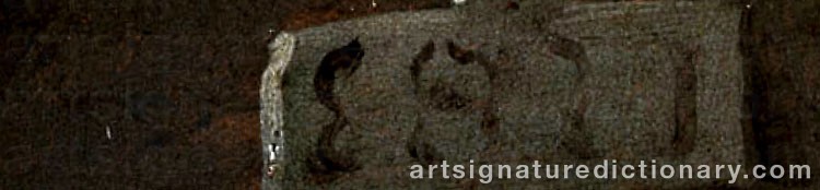 Authentic signature by Daniel PREISLER on  artwork