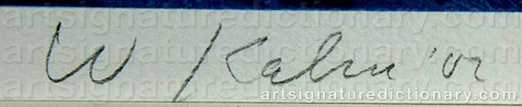 Authentic signature by Wolf KAHN on Drawing/Graphic/Print artwork