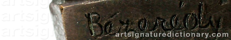 Authentic signature by Gylia BEZEREDI on  artwork