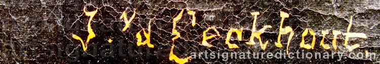 Authentic signature by Gerbrand Van Den EECKHOUT on  artwork